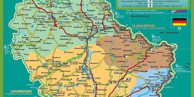 Luksemburgu gradska turistička mapu